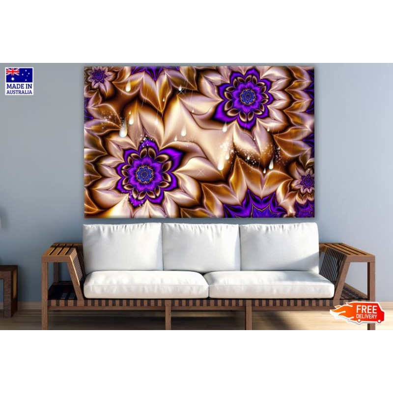 Abstract Floral Fractal Design Print 100% Australian Made