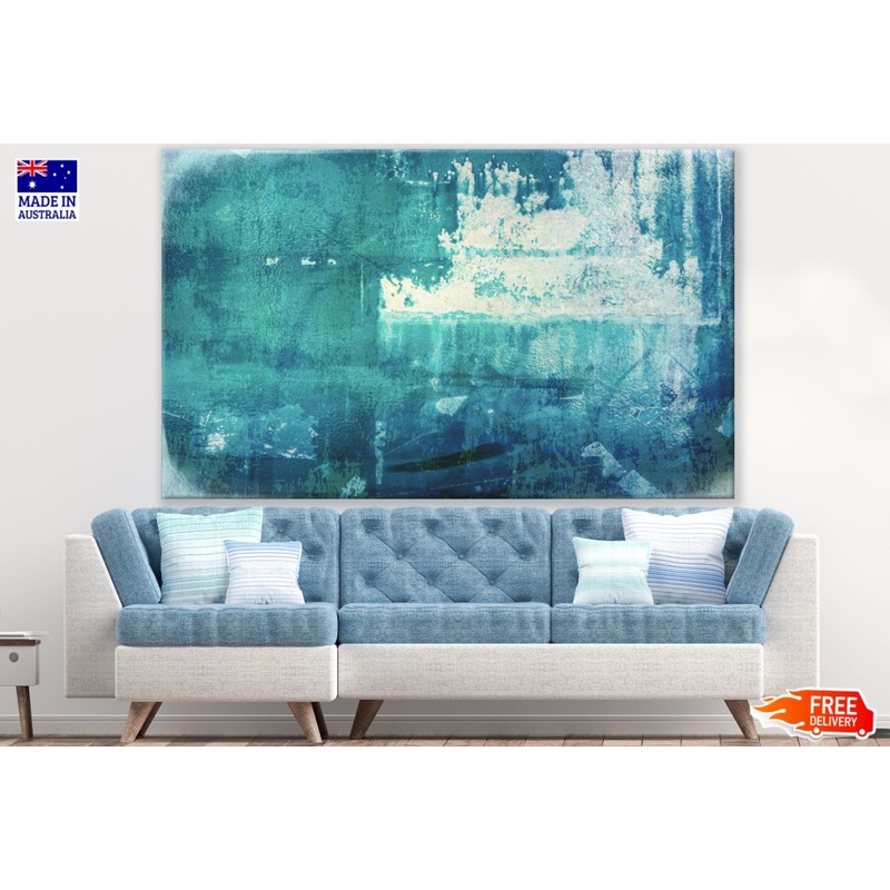 Blue & White Abstract Design Print 100% Australian Made