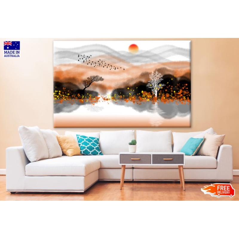 Colorful Abstract Nature Painting Print 100% Australian Made
