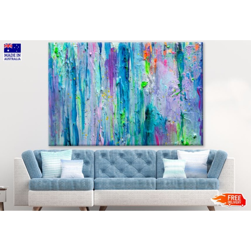Colorful Abstract Paint Design Print 100% Australian Made