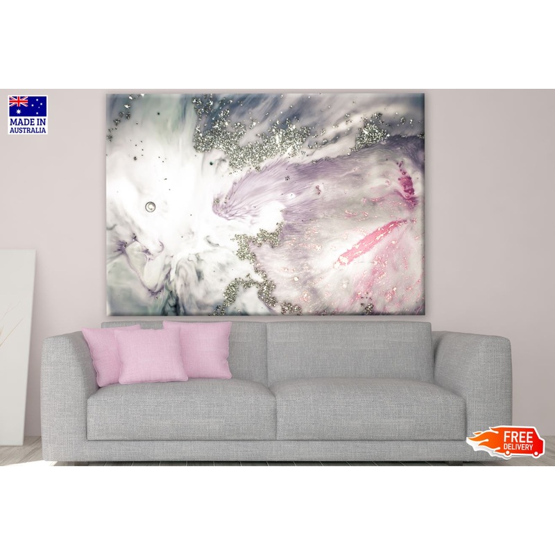 Pink & Grey Abstract Design Print 100% Australian Made