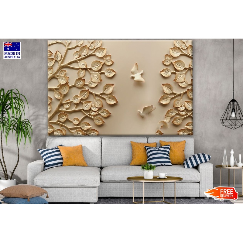 Trees & Birds Fractal Abstract Design Print 100% Australian Made