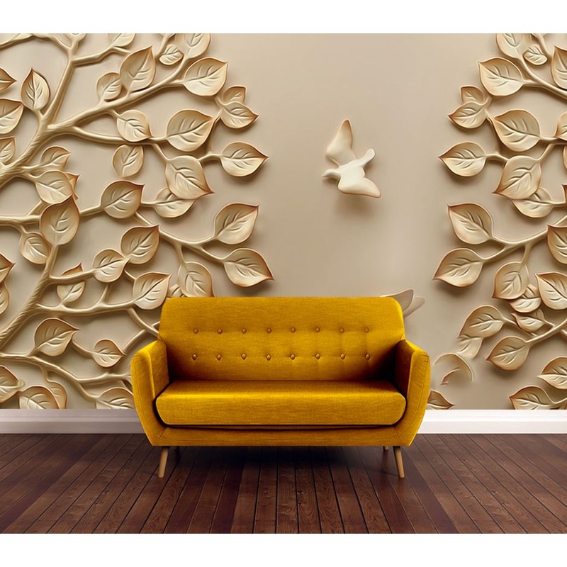 Wallpaper Murals Peel and Stick Removable Tree & Bird Wall Sculpture Abstract Design High Quality