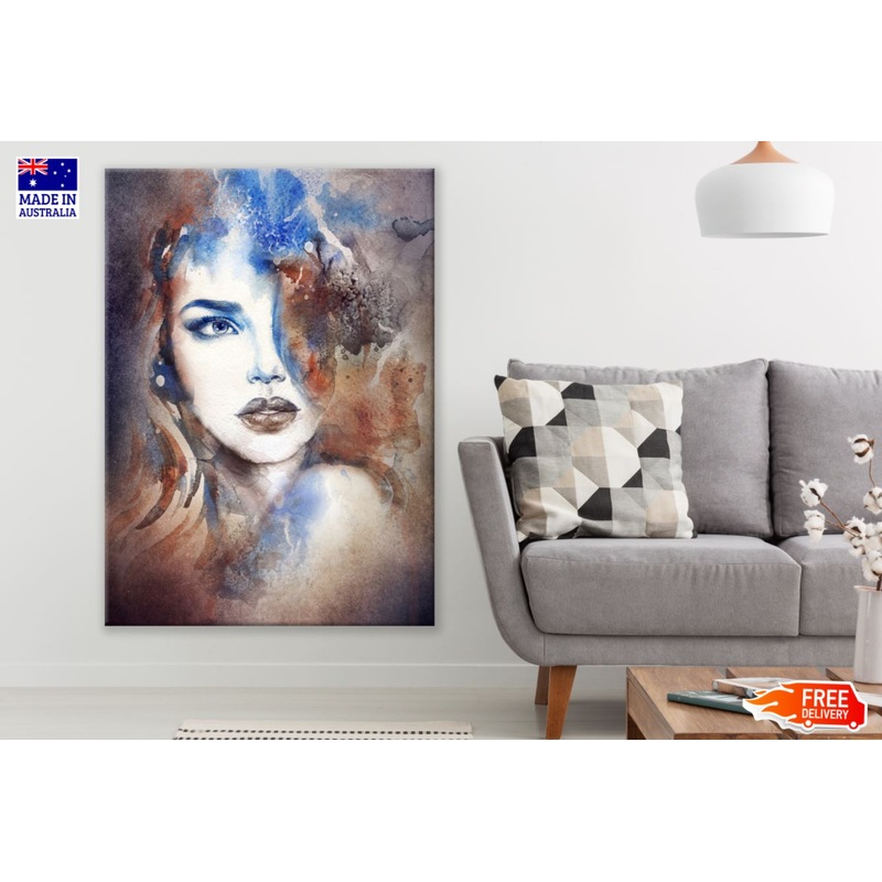 Woman Portrait Colorful Painting Print 100% Australian Made