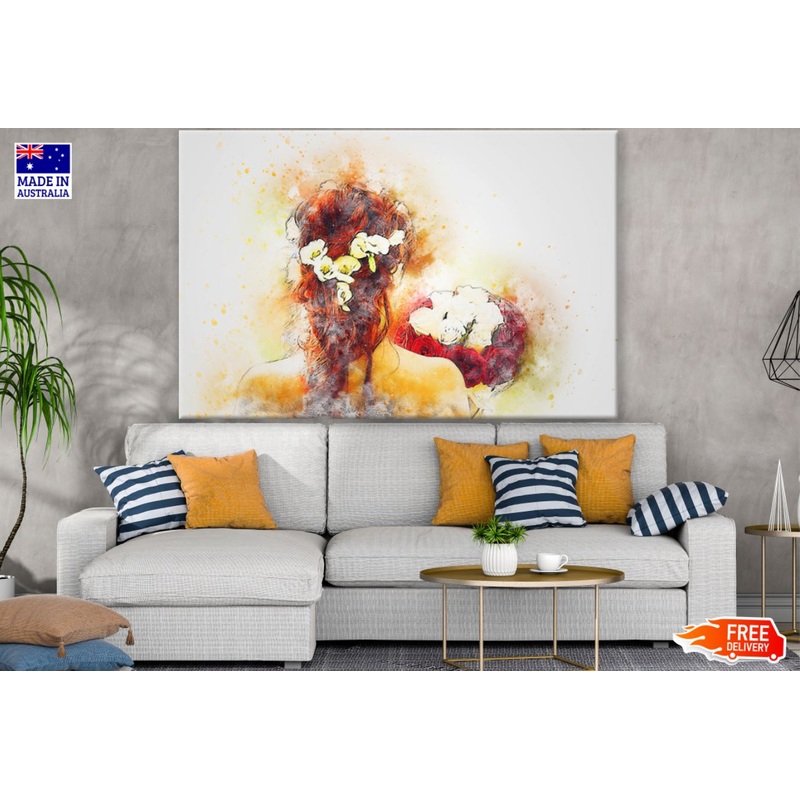 Woman Rear Watercolor Painting Print 100% Australian Made