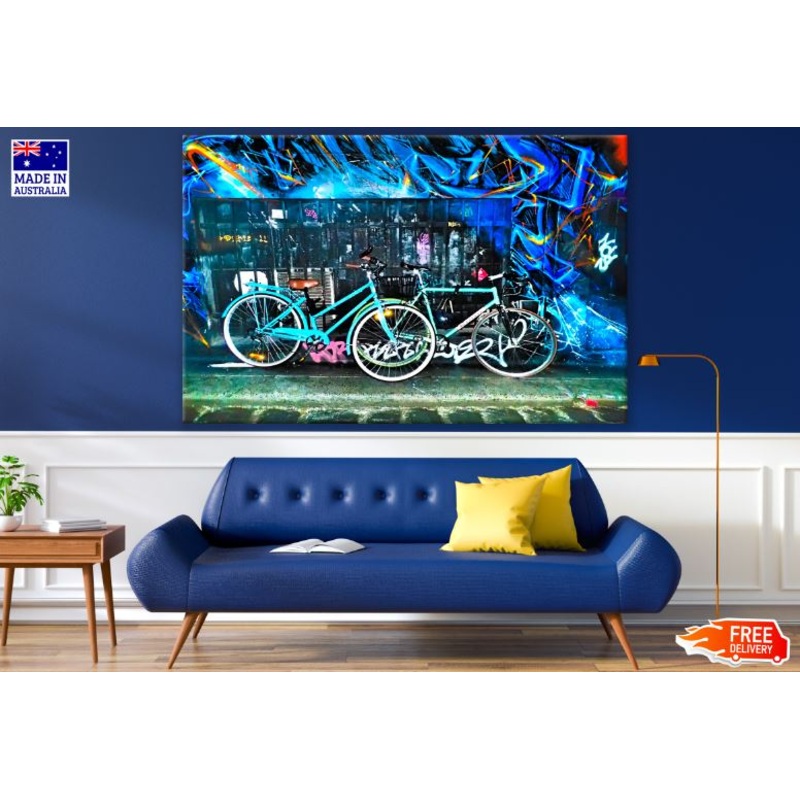 Bicycles & Graffiti Photograph Print 100% Australian Made