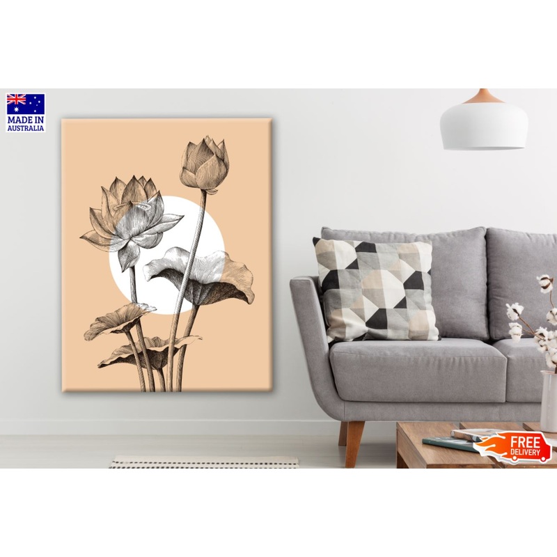 Black Floral Art Print 100% Australian Made