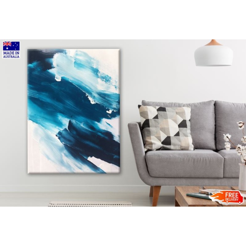 Blue & Black Abstract Design Print 100% Australian Made