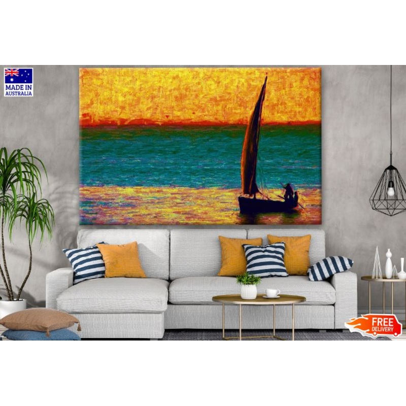 Boat Sailing Oil Painting Print 100% Australian Made