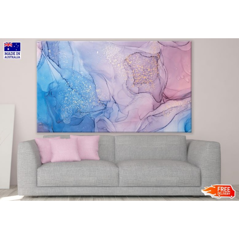 Pink & Blue Abstract Design Print 100% Australian Made