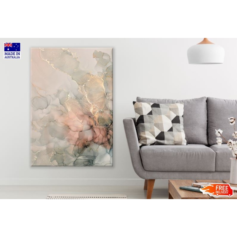 Pink Blue & Green Abstract Design Print 100% Australian Made