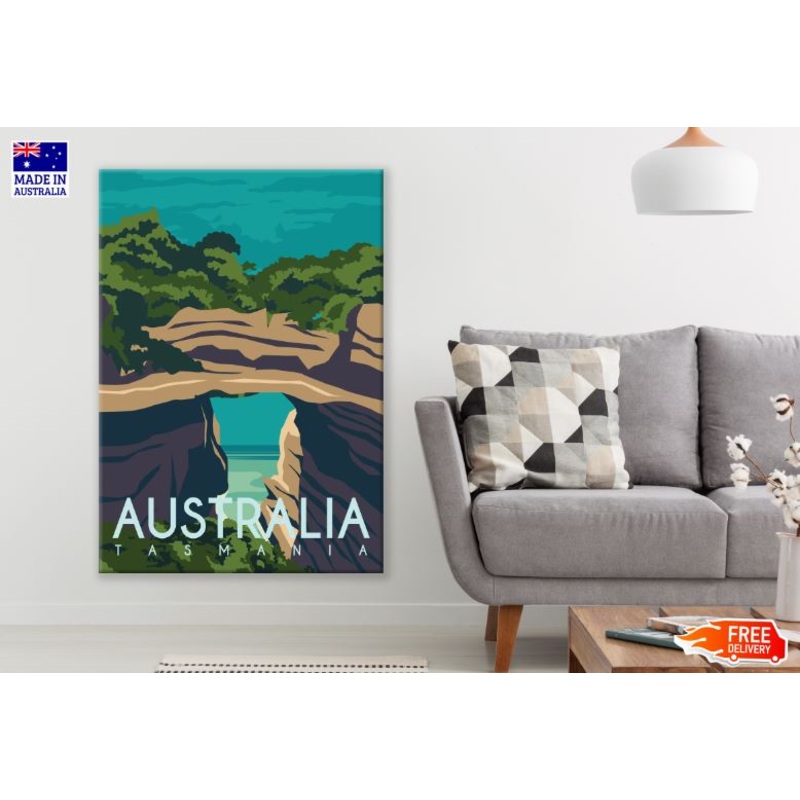 Tasmania, Australia Vector Art Design Print 100% Australian Made