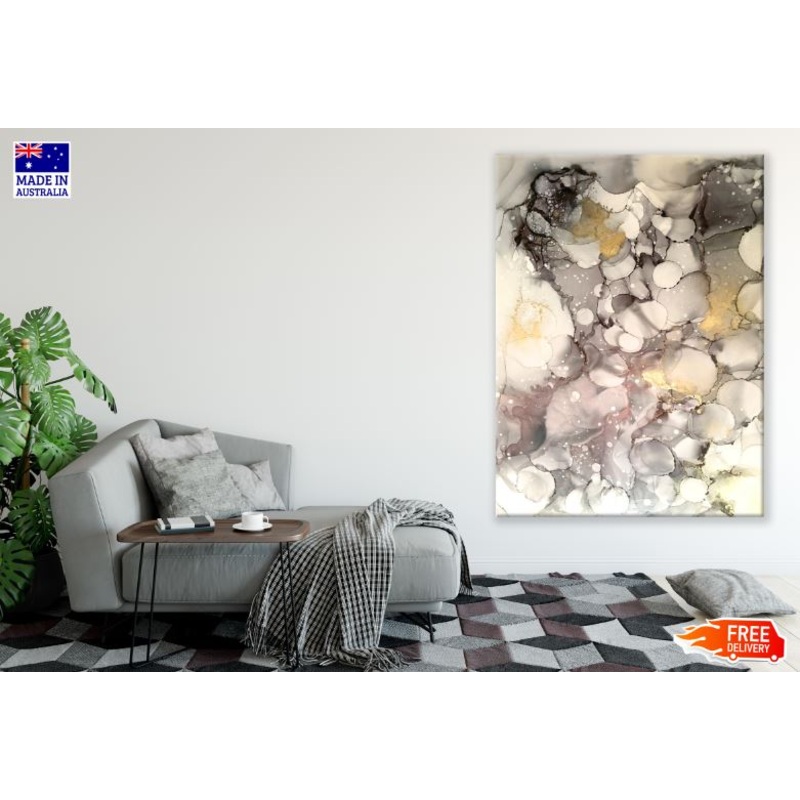 Yellow & Grey Abstract Design Print 100% Australian Made