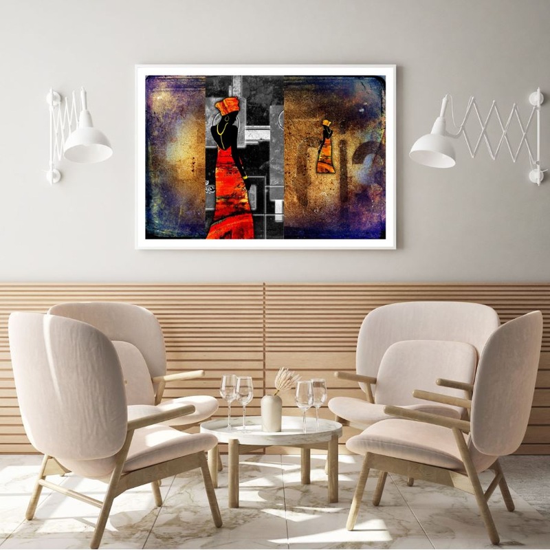 African Ladies Ancient Painting Home Decor Premium Quality Poster Print Choose Your Sizes