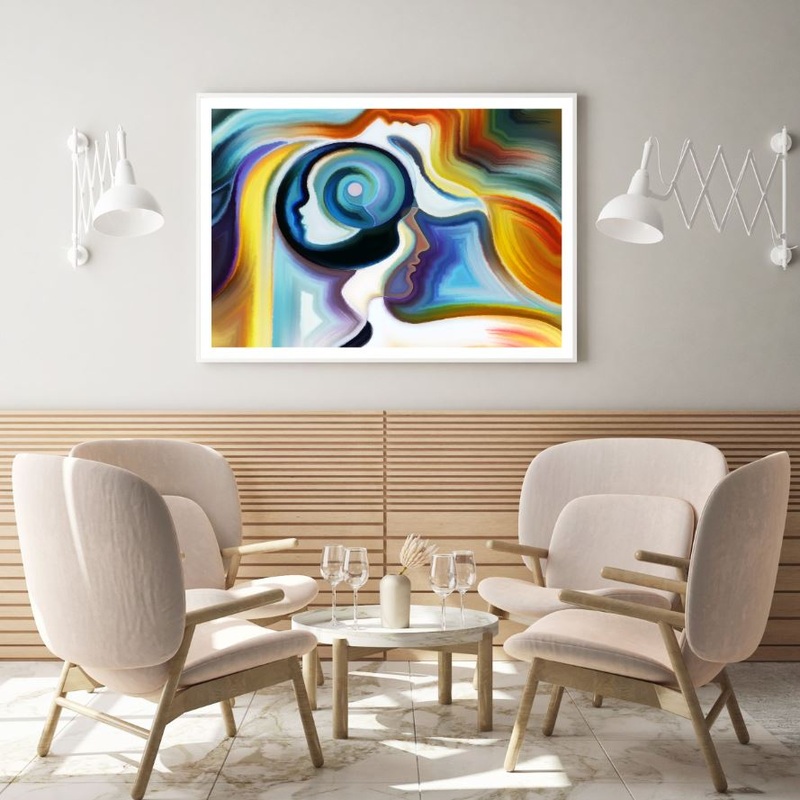 Colorful Abstract Face Design Home Decor Premium  Quality Poster Print Choose Your Sizes