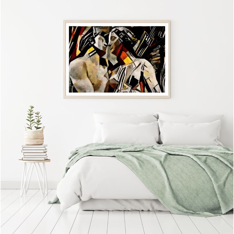 Ancient Abstract Couple Painting Home Decor Premium Quality Poster Print Choose Your Sizes