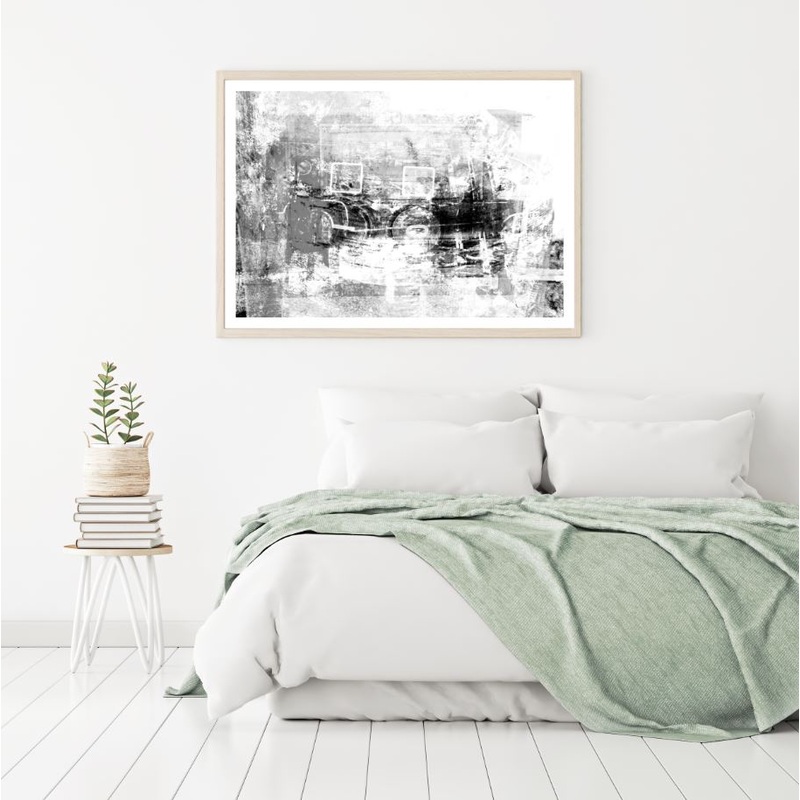 B&W Abstract Painting Design Home Decor Premium Quality Poster Print Choose Your Sizes