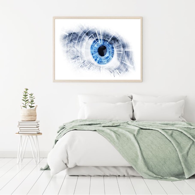Blue & Black Eye Photograph Home Decor Premium Quality Poster Print Choose Your Sizes