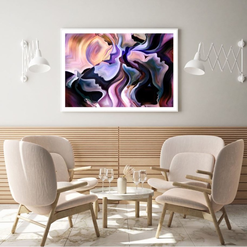 Colorful Abstract Faces Design Home Decor Premium Quality Poster Print Choose Your Sizes