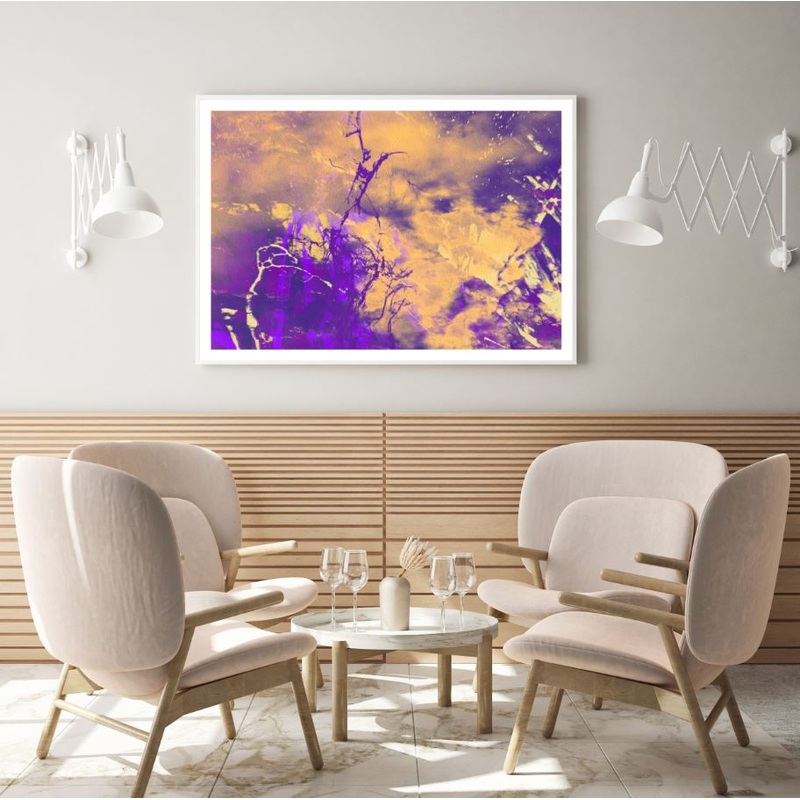 Purple & Orange Abstract Design Home Decor Premium Quality Poster Print Choose Your Sizes