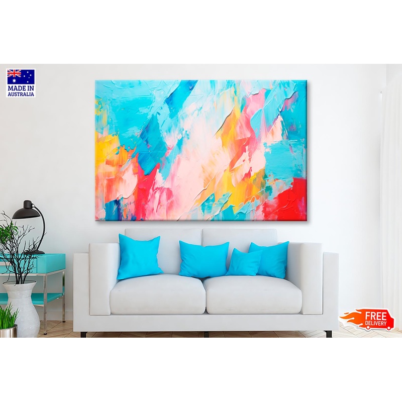 Abstract Colorful Oil Painting Wall Art Decor 100% Australian Made