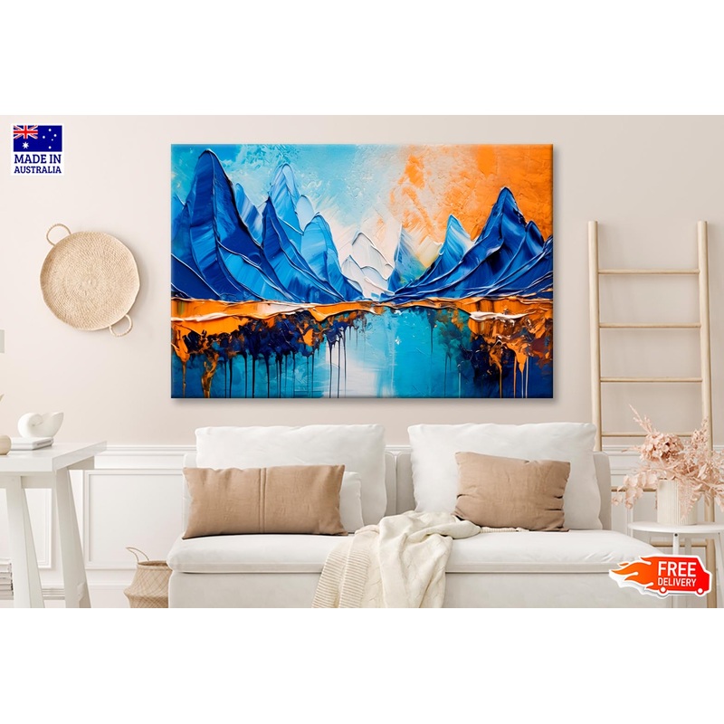 Abstract Mountain Oil Paint Wall Art Decor 100% Australian Made