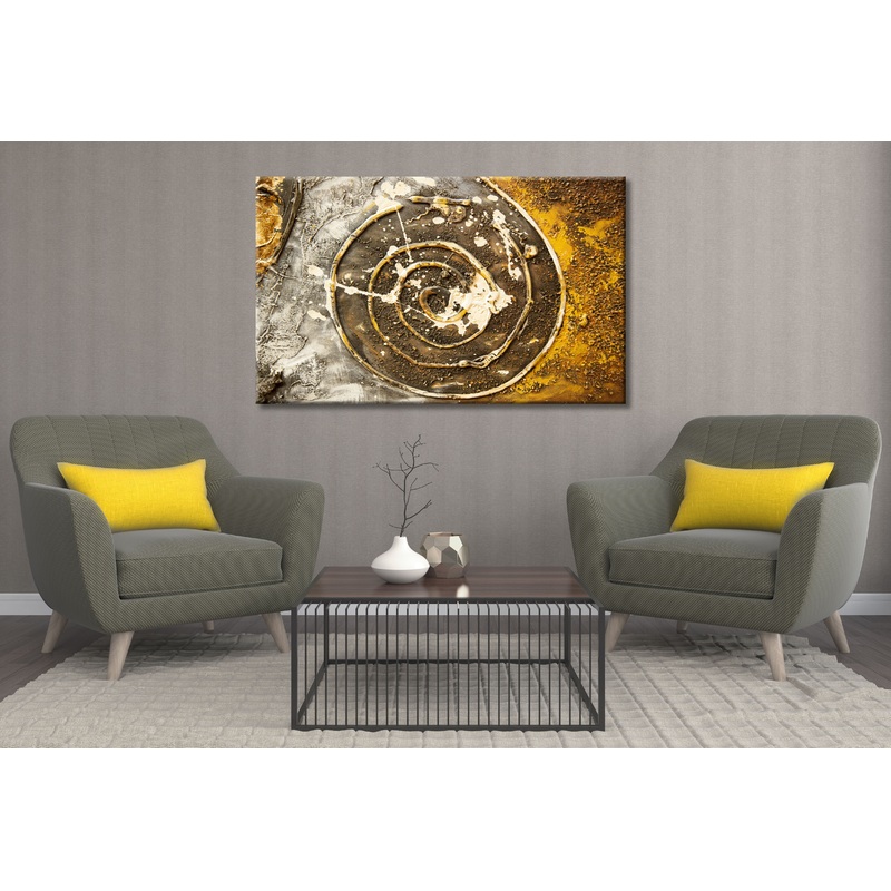 Abstract multicolored gold brown  popular Print 100% Australian Made
