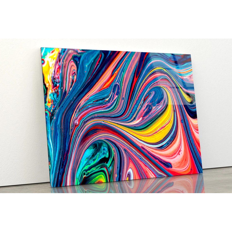 Beautiful Acrylic Color Abstract Background Acrylic Glass Print Tempered Glass Wall Art 100% Made in Australia Ready to Hang