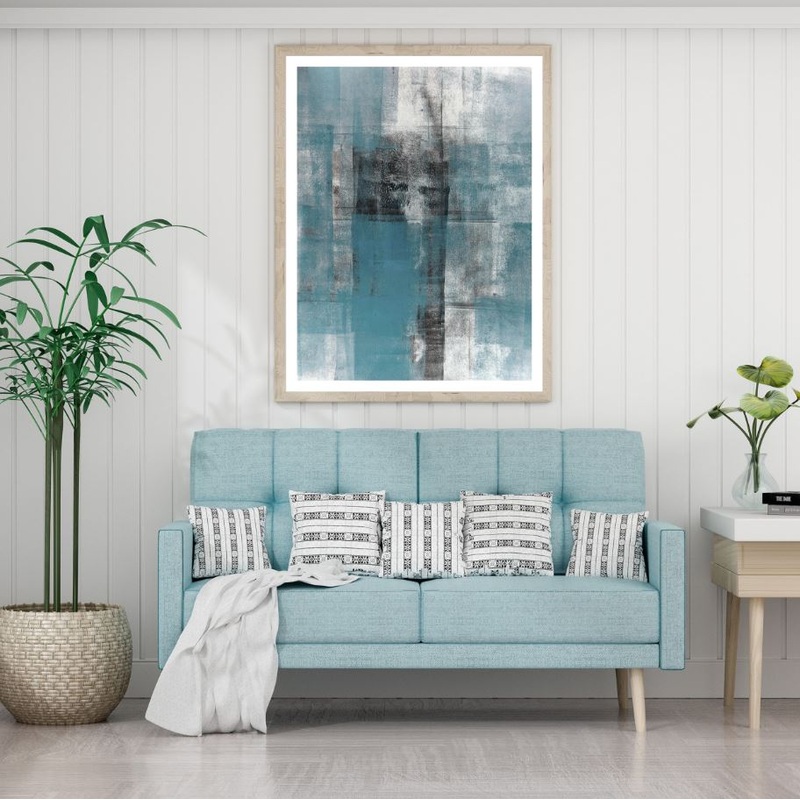 Blue & Black Abstract Design Home Decor Premium Quality Poster Print Choose Your Sizes