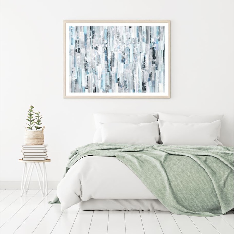 Blue White Black Abstract Design Home Decor Premium Quality Poster Print Choose Your Sizes