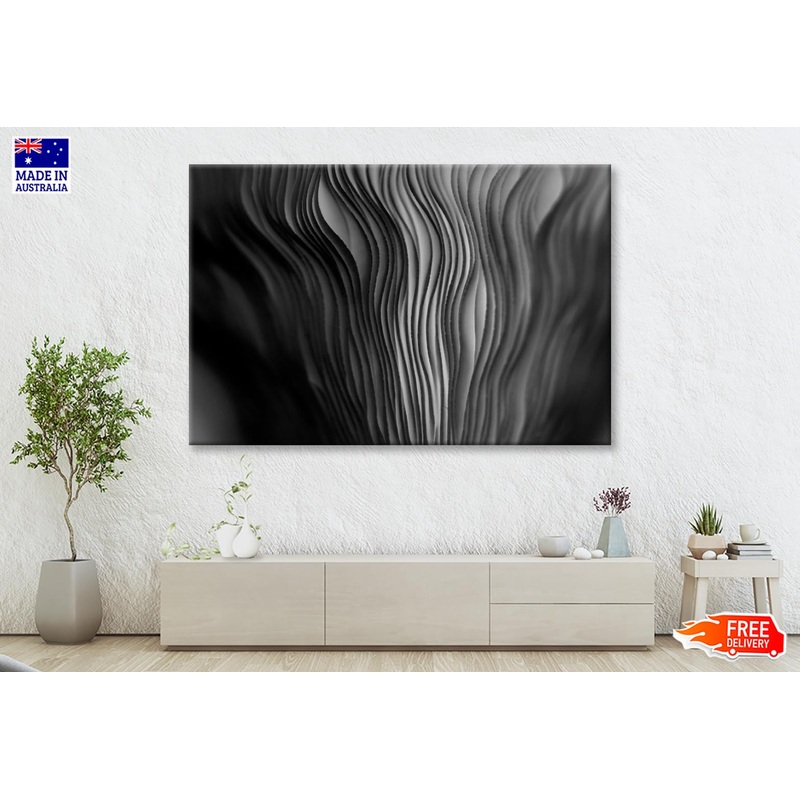 Close Up of a Black and White Abstract Wall Art Decor 100% Australian Made