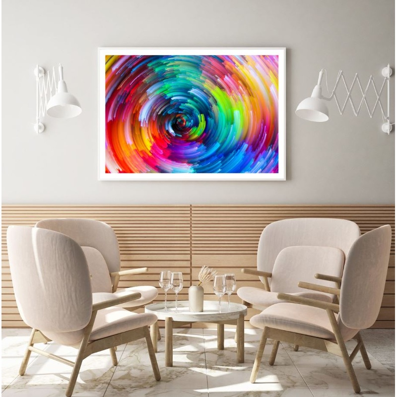 Colorful Abstract Circle Design Home Decor Premium Quality Poster Print Choose Your Sizes