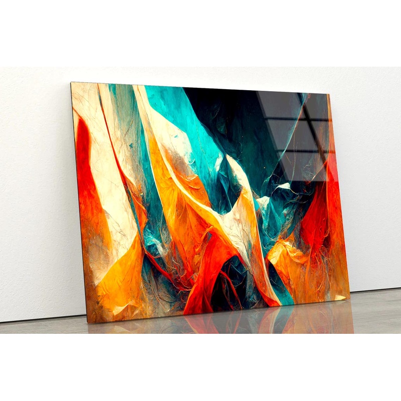 Colorful Abstract Design  Acrylic Glass Print Tempered Glass Wall Art 100% Made in Australia Ready to Hang