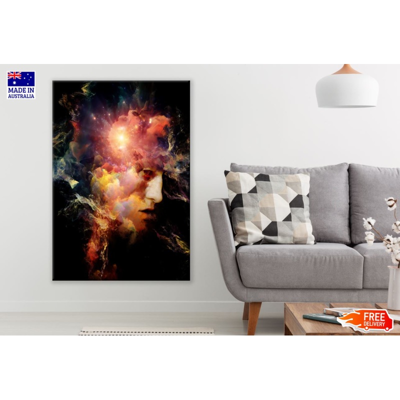Colorful Abstract Face Design Print 100% Australian Made