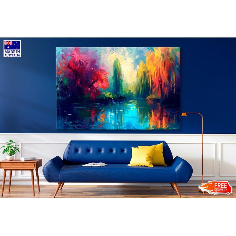Colorful Abstract Oil Painting Wall Art Decor 100% Australian Made