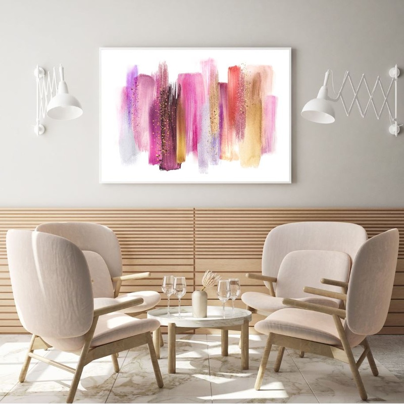 Colorful Abstract Paint Strokes Home Decor Premium Quality Poster Print Choose Your Sizes
