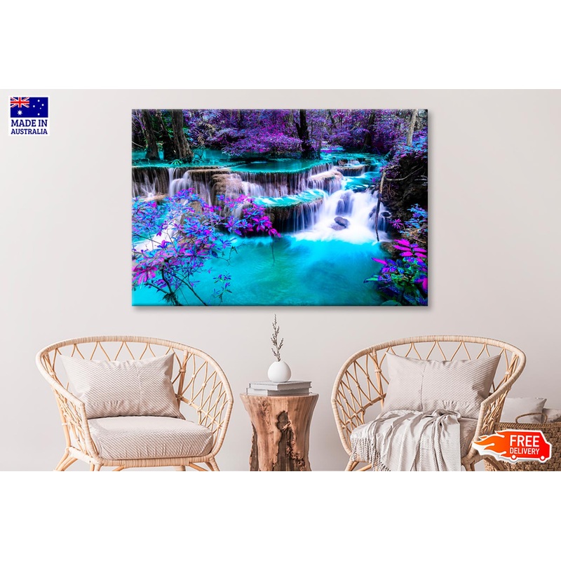 Colorful Autumn Forest at Kanchanaburi, Thailand Wall Art Decor 100% Australian Made