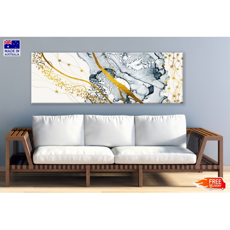 Panoramic Canvas Colorful Abstract  High Quality 100% Australian Made Wall Canvas Print Ready to Hang