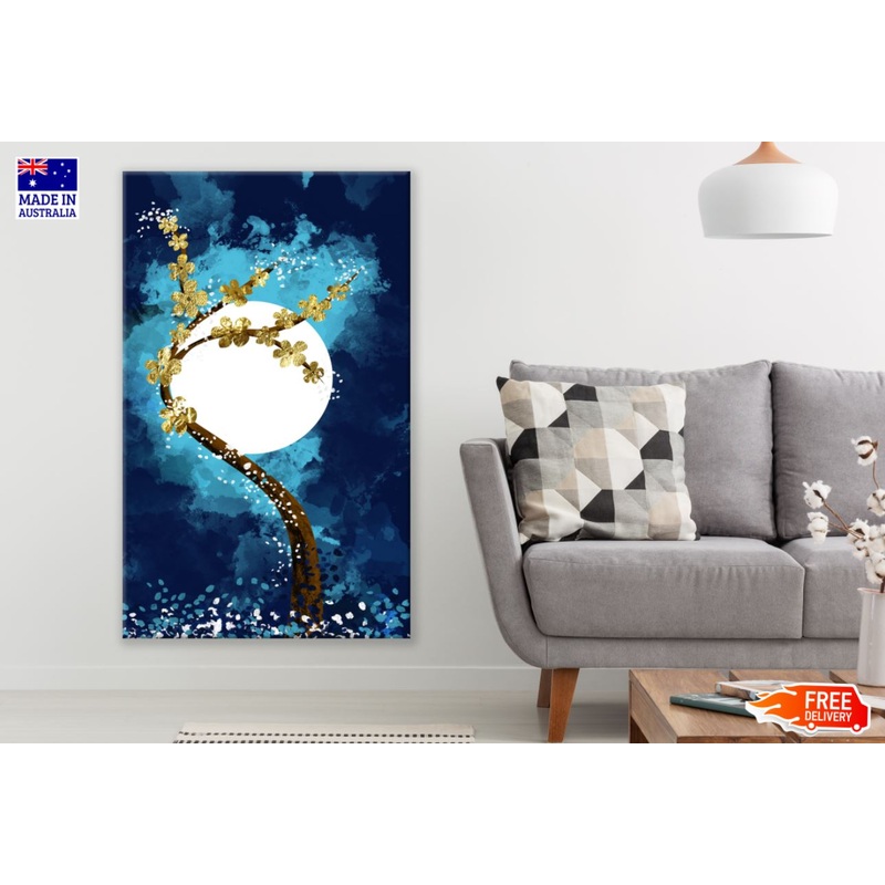 Tree & Moon Abstract Design Print 100% Australian Made