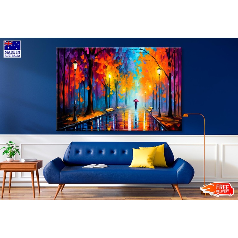 Walking Women & City Nightlife Wall Art Decor 100% Australian Made