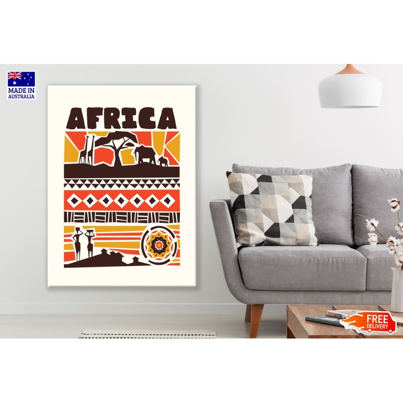 Africa Vector Art Design Print 100% Australian Made