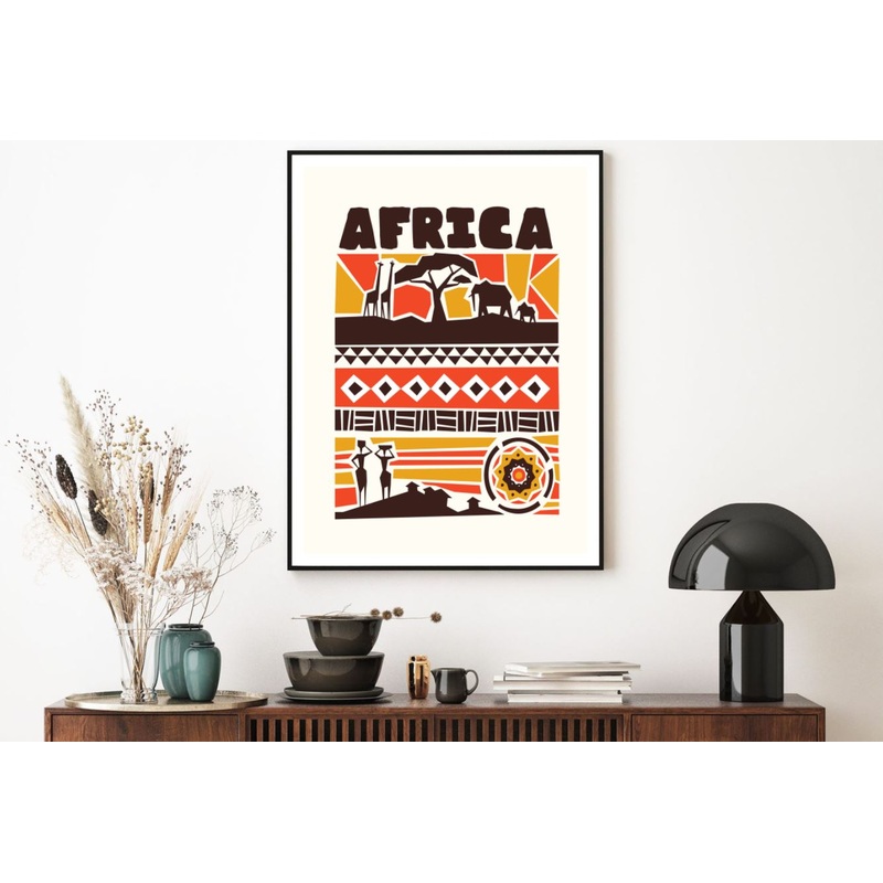 Africa Vector Art Home Decor Premium Quality Poster Print Choose Your Sizes