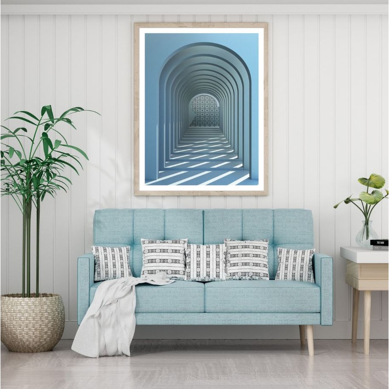 Arch Shaped Hallway Photograph Home Decor Premium Quality Poster Print Choose Your Sizes