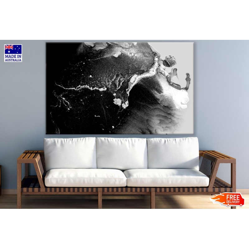 B&W Abstract Watercolor Painting Print 100% Australian Made