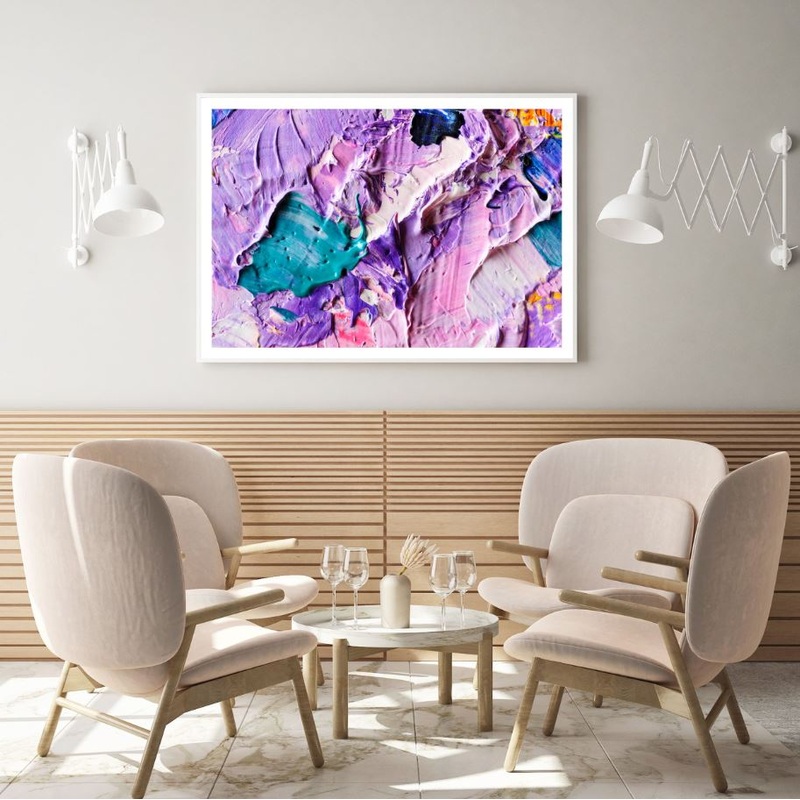 Colorful Abstract Oil Paint View Home Decor Premium Quality Poster Print Choose Your Sizes