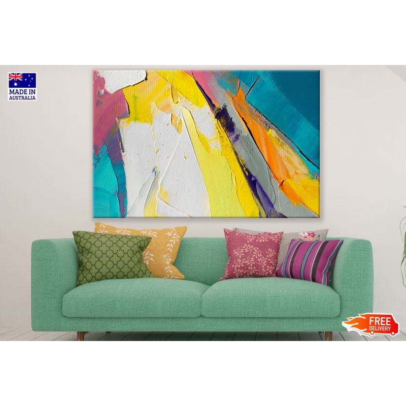Colorful Abstract Oil Painting Print 100% Australian Made
