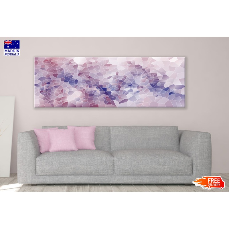 Panoramic Canvas Glass Mosaic Design High Quality 100% Australian Made Wall Canvas Print Ready to Hang
