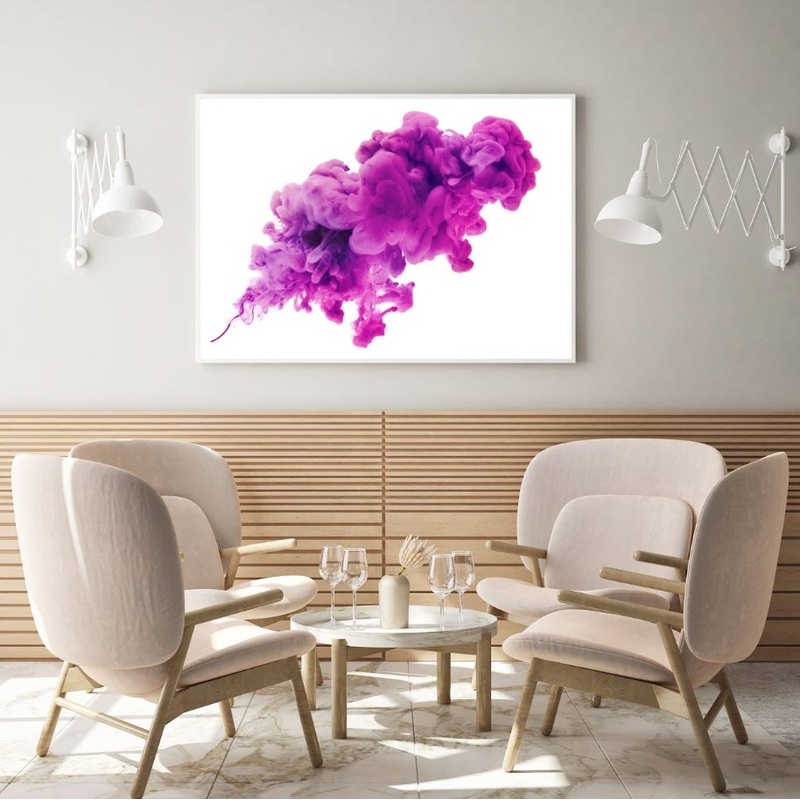 Pink Smoke Abstract Design Home Decor Premium Quality Poster Print Choose Your Sizes