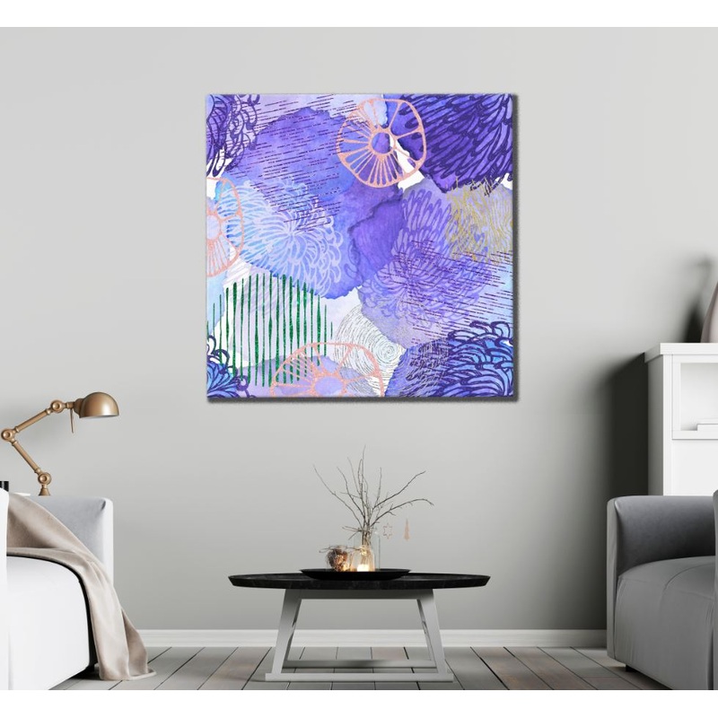 Square Canvas Colorful Watercolor Abstract High Quality Print 100% Australian Made