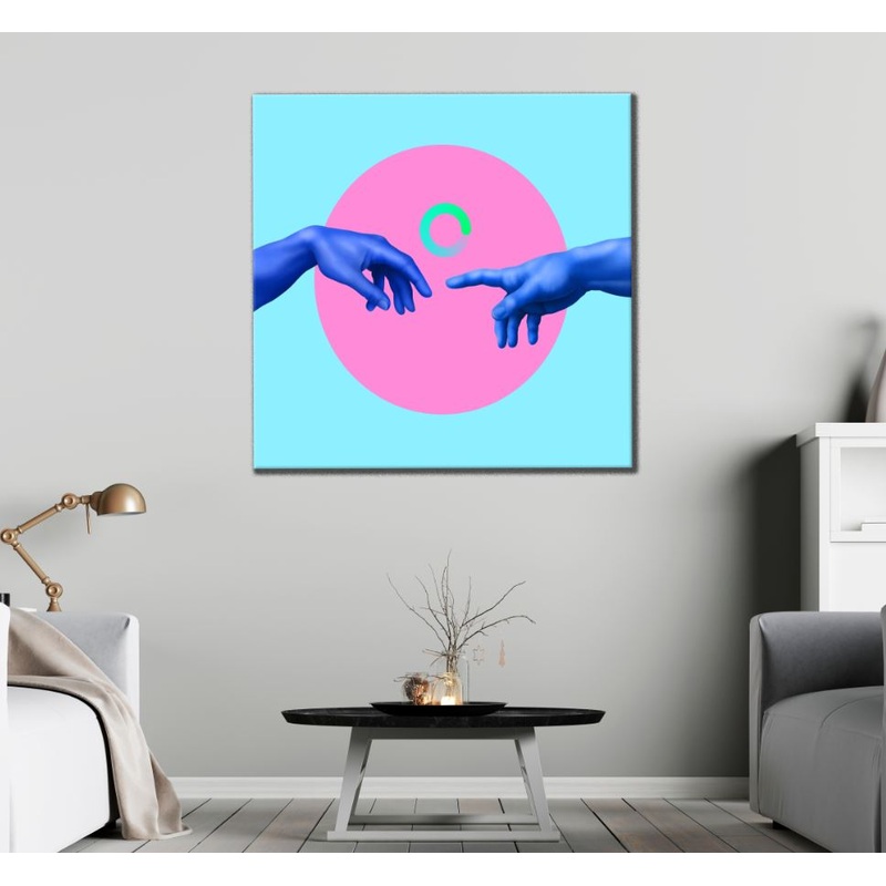 Square Canvas Hands Abstract Vector Art High Quality Print 100% Australian Made